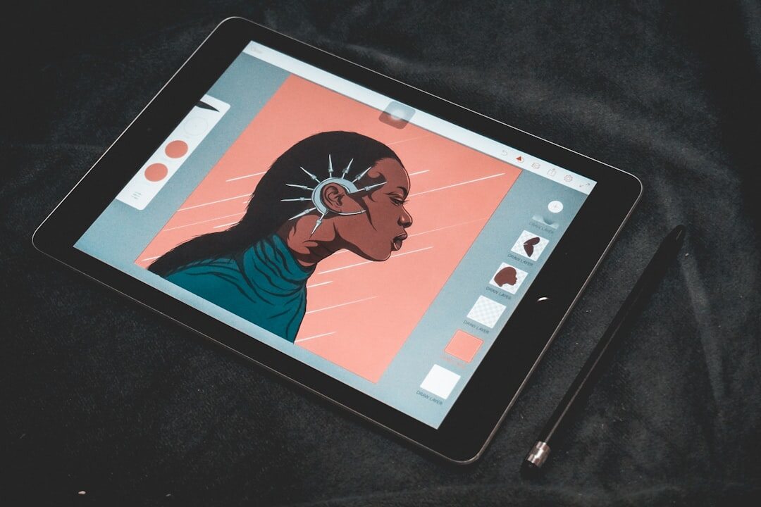 digital illustration on screen