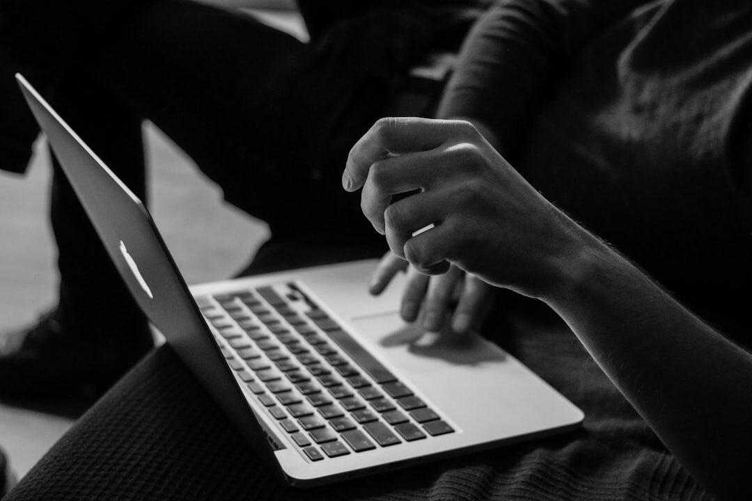 person reading blog