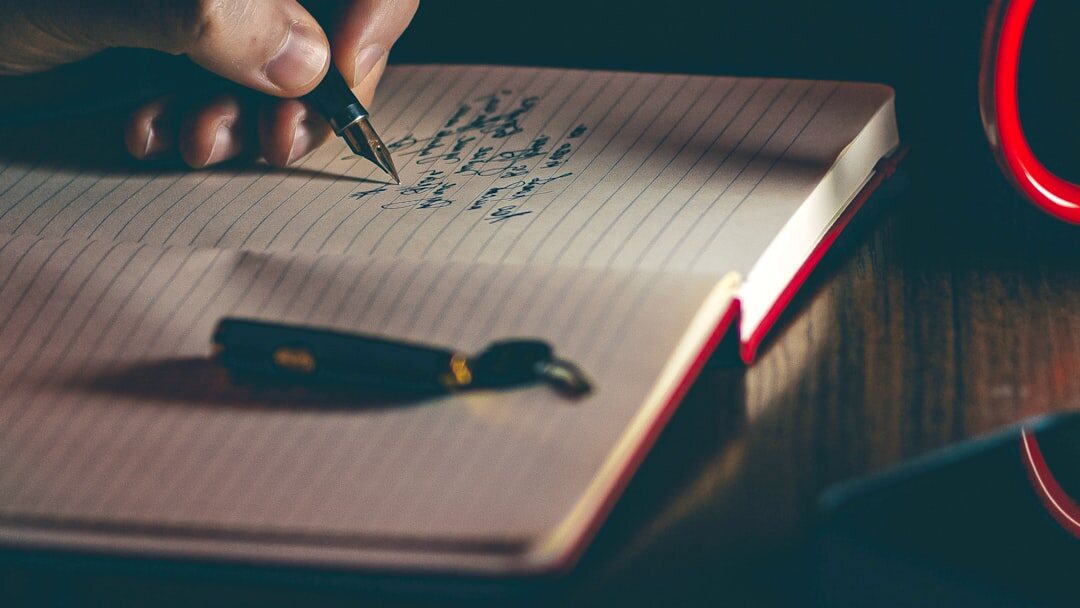 hand drawing on notebook