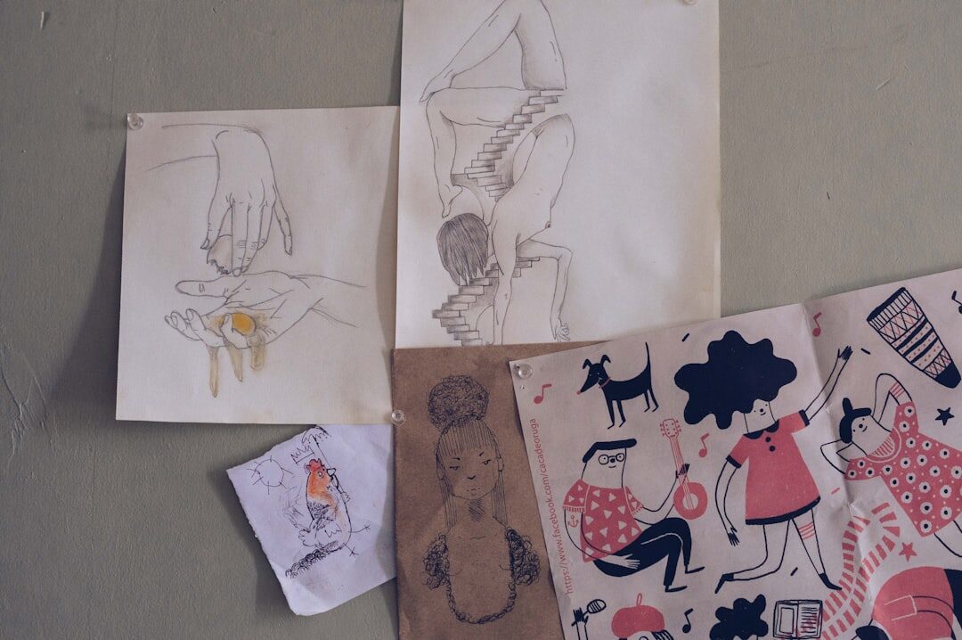 blog header with drawings